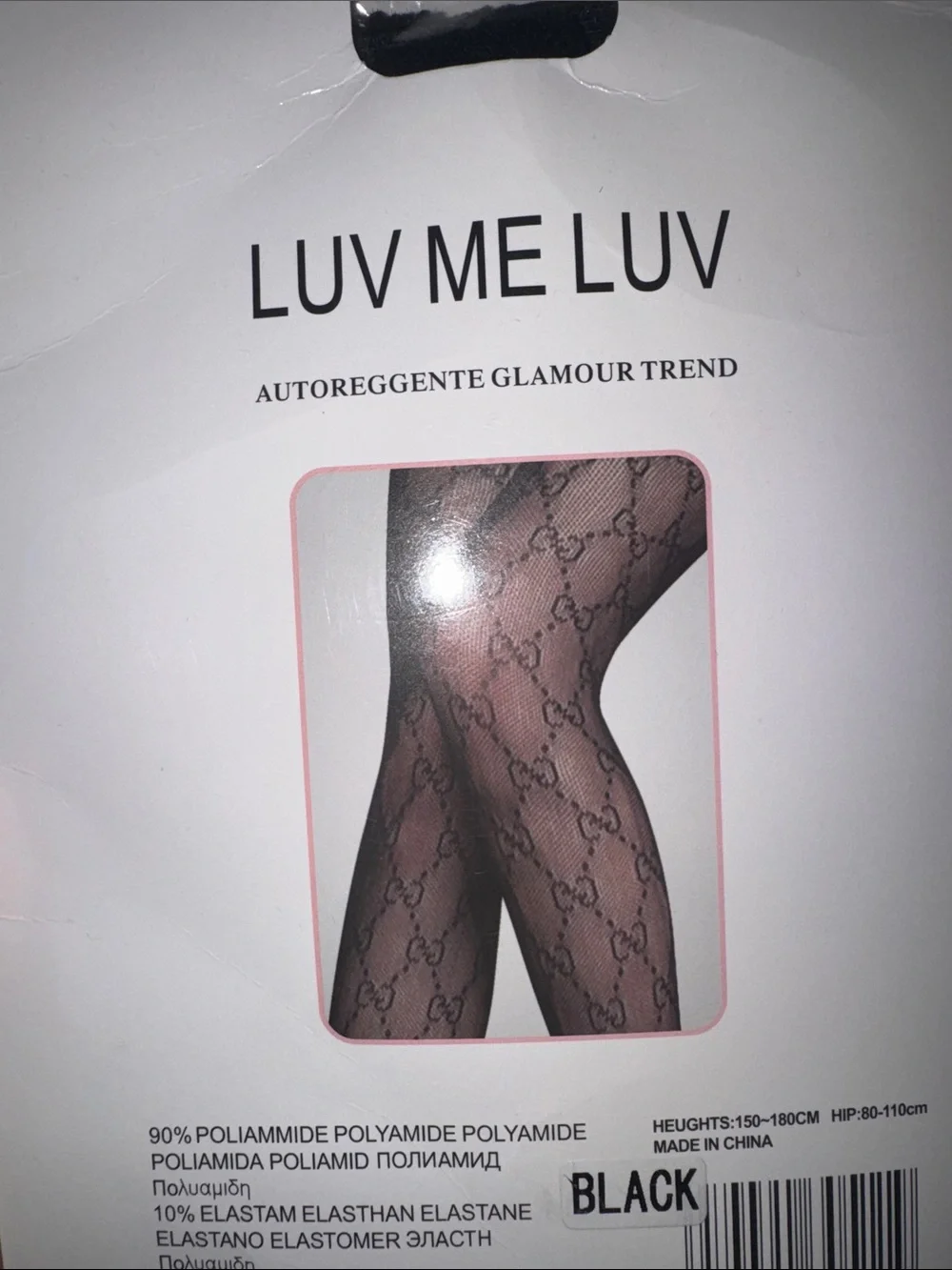 Black Patterned 30 Denier Tights